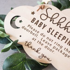 Baby Sleeping Sign | Do Not Disturb Sign | Door Sign | Sleeping Baby | Baby Door Hanger | Please Do Not Knock | Baby Sign | New Baby |